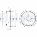 DELPHI Brake Drum BF102