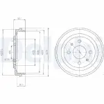 DELPHI Brake Drum BF136