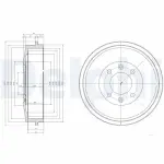 DELPHI Brake Drum BF169