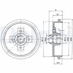 DELPHI Brake Drum BF310