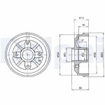 DELPHI Brake Drum BF324