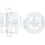 DELPHI Brake Drum BF367