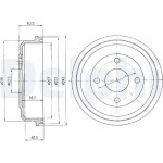DELPHI Brake Drum BF369