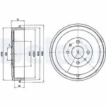 DELPHI Brake Drum BF379