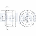 DELPHI Brake Drum BF465