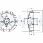 DELPHI Brake Drum BF484