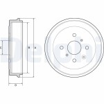 DELPHI Brake Drum BF506