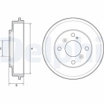 DELPHI Brake Drum BF525