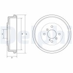 DELPHI Brake Drum BF565