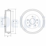 DELPHI Brake Drum BF568