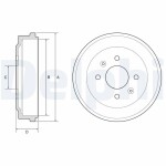 DELPHI Brake Drum BF570