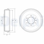 DELPHI Brake Drum BF573