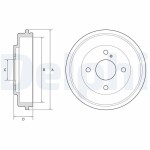 DELPHI Brake Drum BF591