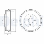 DELPHI Brake Drum BF666