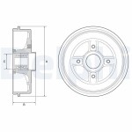 DELPHI Brake Drum BFR595