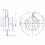 DELPHI Brake Disc BG3383