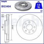 DELPHI Brake Disc BG3404