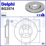 DELPHI Brake Disc BG3574