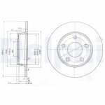 DELPHI Brake Disc BG3671