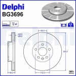 DELPHI Brake Disc BG3696