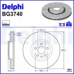 DELPHI Brake Disc BG3740