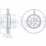 DELPHI Brake Disc BG3989