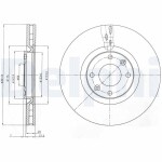 DELPHI Brake Disc BG4166