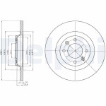 DELPHI Brake Disc BG4322