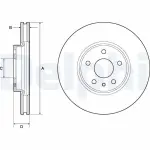 DELPHI Brake Disc BG4702C