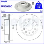 DELPHI Brake Disc BG5019C