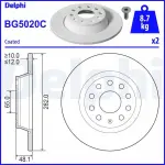 DELPHI Brake Disc BG5020C