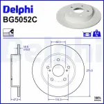 DELPHI Brake Disc BG5052C
