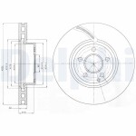 DELPHI Brake Disc BG9075C
