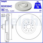 DELPHI Brake Disc BG9384C