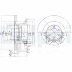DELPHI Brake Disc BG9722