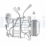 DELPHI Compressor,  air conditioning 12V CS20482