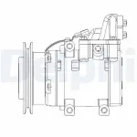 DELPHI Compressor,  air conditioning 12V CS20524