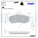 DELPHI Brake Pad Set,  disc brake LP1010