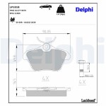 DELPHI Brake Pad Set,  disc brake LP1018