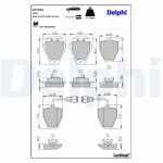 DELPHI Brake Pad Set,  disc brake LP1024