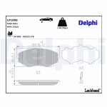 DELPHI Brake Pad Set,  disc brake LP1095