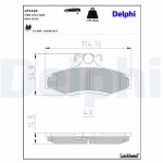 DELPHI Brake Pad Set,  disc brake LP1424