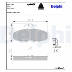 DELPHI Brake Pad Set,  disc brake LP1429