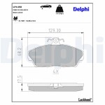 DELPHI Brake Pad Set,  disc brake LP1450