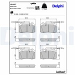 DELPHI Brake Pad Set,  disc brake LP1457