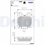 DELPHI Brake Pad Set,  disc brake LP1510