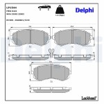 DELPHI Brake Pad Set, disc brake LP1544