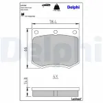 DELPHI Brake Pad Set,  disc brake LP154