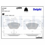 DELPHI Brake Pad Set,  disc brake LP1587