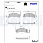 DELPHI Brake Pad Set,  disc brake LP1625